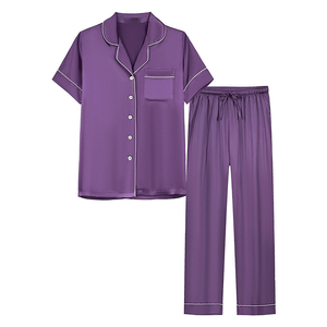 Women Nightwear Pajama Set Breathable Cotton Blend Sleepwear Relaxed Fit Homewear OEM ODM Custom Design Export Quality Supplier - Product Image 3