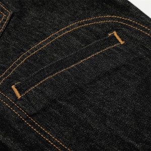 Veste en jean unie surdimensionnée en coton épais 14 oz avec boutons personnalisés style streetwear pour homme – Conception OEM - Product Image 6