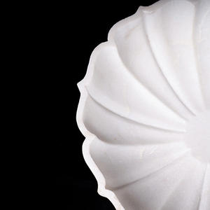 ชามหินอ่อนลายริ้ว ชามหินธรรมชาติ จานหินอ่อนตกแต่ง ชามหินอ่อนขอบหยัก ของตกแต่งบ้านสไตล์โมเดิร์น ของขวัญสำหรับบ้าน - Product Image 2