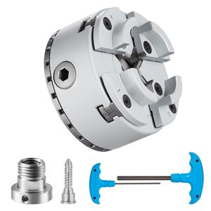 Mandrin de tour KP2 3/4 à 4 mors, diamètre 2,75 po, accessoire de machine de tournage de précision en métal, outil auto-centrant pour le serrage - Product Image 1