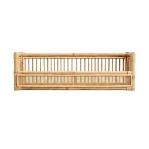 Classic Cane Weave Rattan Wall Shelf Kids Room Children Furniture Thick Border Hanging Book Magazine Display Wholesale - Product Image 1