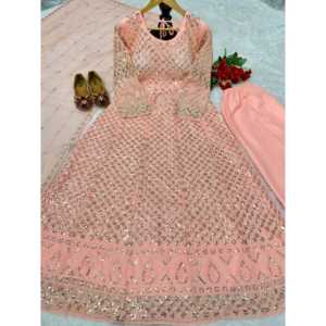 Vestidos de Noche de Diseñador Nayra Kurti con Plazzo y Dupatta para Fiestas - Product Image 1