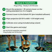 Système de jeu interactif de plage avec jeux à capteur de mouvement pour enfants – Divertissement intérieur et extérieur – INEK00010