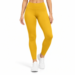 Leggings Deportivos de Cintura Media para Mujer, al por Mayor, con Efecto Levanta Glúteos, Compresión Elástica, Sin Costuras, Sólidos, para Yoga, de Secado Rápido - Product Image 3