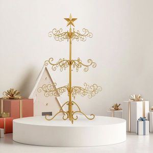 Supporto per Albero di Natale in Ferro Battuto da 90 cm, Espositore in Metallo per Ornamenti da Interno ed Esterno, per Feste e Decorazioni Domestiche - Product Image 5