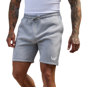 Pantalones Cortos Deportivos para Hombre, Color Gris Jaspeado, Tela Suave, Cintura Elástica, para Entrenamiento, Fitness, Casual, Descanso y Actividades - Product Image 1