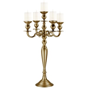 Axiom Home Acentos Candelabro de aluminio hecho a mano Vela única Tarro Centro de mesa para decoración de boda Decoración del hogar Material de metal - Product Image 5