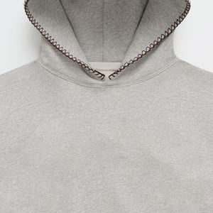 OEM Premium Cotton Oversized Hoodie Unique Contrast <b>Blanket</b> Stitching Hood <b>Heavy</b> Pullover Sweatshirt Casual Unisex - Product Image 2