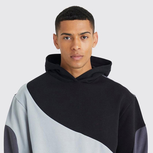 Sudadera con Capucha Oversize de Algodón 100% con Forro Polar para Hombre, Diseño Novedoso de Invierno, Bordado y Estampado Digital, Estilo Urbano Personalizado, Teñido Liso - Product Image 5