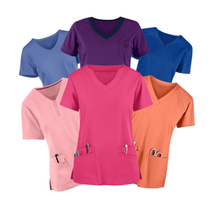 Haute qualité moderne haut chemise infirmière uniforme hôpital clinique soins de santé gommage costumes pour femmes-Saomai FMF uniform - OEM/ODM - Product Image 1
