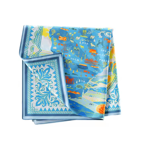 Foulard Bandana en Coton Biologique/Polyester Personnalisé Impression Numérique Printemps Anti-Bactérien Séchage Rapide Léger Luxe Cheveux Femme - Product Image 3