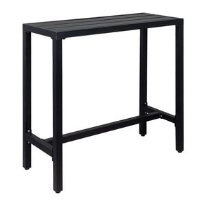 Tavolo da bar da patio in ferro nero da 40 pollici con pomello di regolazione, elegante arredamento da esterno - Product Image 2