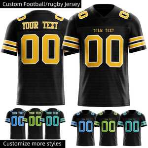 Maillot de sport streetwear personnalisé, sublimé et brodé, coupe ample, style rugby, maillot de football américain personnalisable - Product Image 5