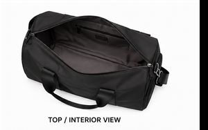 Premium Black Nylon Gym Duffel <b>Bag</b> Waterproof Travel Weekender Sports Fitness <b>Overnight</b> <b>Bag</b> with Shoulder Strap for Men Women - Product Image 5