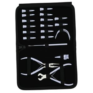 Professional Hair Extension Tool Kit Micro Beads Crimper Remover Plier Keratin Bond Cutter Curved <b>Needles</b> Sectioning Clips - Product Image 1