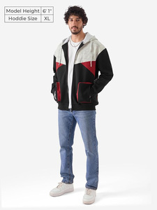 Conjuntos de ropa urbana personalizados para hombre, suéter con cremallera, sudadera con cremallera completa, sudadera con capucha y cremallera exterior OEM. - Product Image 2