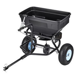 Spargitore da Giardino Trainabile con Capacità di 130 LBS, 30 Impostazioni Regolabili, 9,8 Piedi di Larghezza, 13 Pneumatici per Spargimento Fertilizzante - Product Image 1