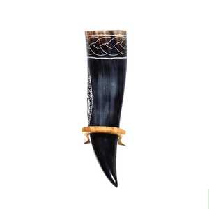 Corne à boire viking naturelle, fabriquée à la main à partir de corne de buffle - Product Image 3
