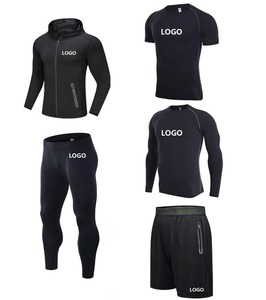 Conjunto Deportivo de Compresión para Hombre de 5 Piezas, Sin Costuras, de Secado Rápido, para Invierno, Talla Grande, Nuevo Diseño - Product Image 1