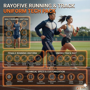 Traje de Carrera de Maratón de Poliéster de Secado Rápido, Uniforme de Atletismo OEM, Precio de Fábrica, Uniforme de Equipo Personalizado - Product Image 6