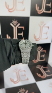 Reloj de Lujo Victoriano con Diamante Moissanite de 50.50 CT, para Hombre y Mujer, Caja de Acero, Resistente al Agua, Esfera de Cristal Digital Ronda - Product Image 2
