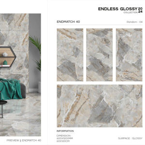 Baldosa de Porcelana Pulida de Lujo con Acabado Brillante, Formato Grande 600x1200, para Paredes y Pisos, Diseño Moderno para Interiores y Exteriores - Product Image 1