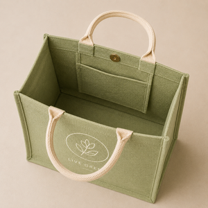 Sac fourre-tout en jute laminé avec fermeture à bouton, poignée en corde de coton, réutilisable, sac de shopping, sac cadeau personnalisé avec logo, marque AMANI - Product Image 6