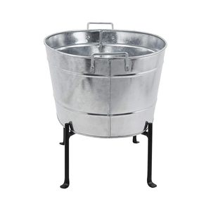 Galvanized Metal Beverage Tub with <b>Stand</b> Large Outdoor Ice Bucket Cooler for Beer Soda Wine Bottles Patio Party <b>BBQ</b> Picnic Drink - Product Image 3
