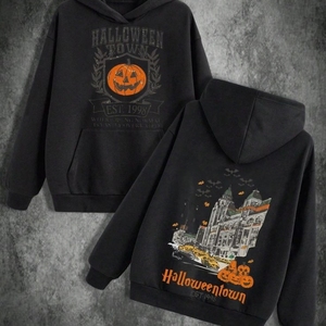 Halloween Printed Pullover <b>Hoodie</b> Unisex Cartoon Pumpkin <b>Ghost</b> Skull Sweatshirt Pocket Autumn Casual Top hoodies - Product Image 5