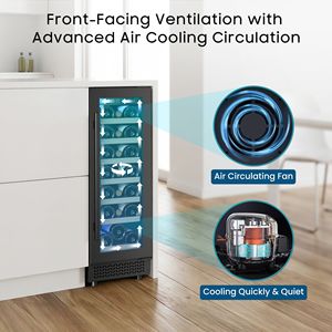 Frigorifero per Vino da 12 Pollici, da Incasso o Indipendente, con Capacità per 21 Bottiglie di Vino - Product Image 6