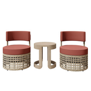 ชุดสวนแบบนุ่มสบายสำหรับ2คนสำหรับที่นั่งกลางแจ้ง - Product Image 1