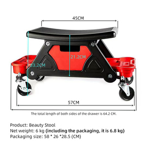 Taburete <span class=keywords><strong>de</strong></span> belleza para <span class=keywords><strong>lavado</strong></span> <span class=keywords><strong>de</strong></span> coches, asiento <span class=keywords><strong>de</strong></span> trabajo móvil sentado para pulido automático, detalles <span class=keywords><strong>de</strong></span> encerado - Product Image 4