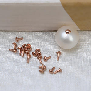 Accesorios de Joyería de Plata S925, Productos Semiterminados, Conector de Perlas con Orificio Pasante, 10 Piezas - Product Image 4