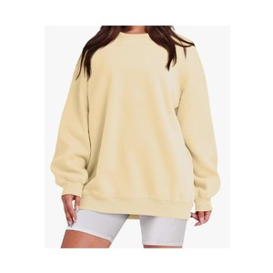 Fabricants de sweatshirt à col rond brodé surdimensionné de haute qualité en coton polaire rose patchwork - Product Image 4