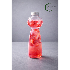Botella de Plástico PET de 500 ml con Forma de Gato, Tapa de Rosca de Aluminio, Diseño Creativo de Dibujos Animados para Envasado de Bebidas OEM, para Jugo, Café, Vietnam - Product Image 2