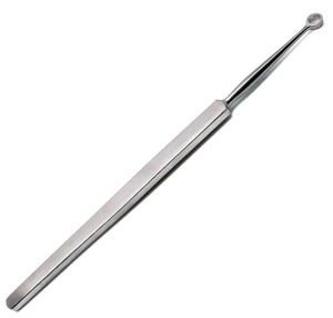 Curettes auriculaires professionnelles Fox Dermal 6 mm, curette Buck Ear droite et aiguisée, curettes auriculaires d'otologie, curettes auriculaires ORL - Product Image 1