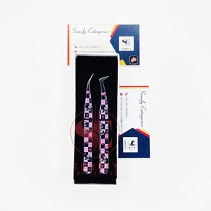 Nouveauté, pinces à cils en acier inoxydable japonais avec revêtement en papier durable, lisses, antistatiques, 10 mm, fibres argentées - Product Image 6