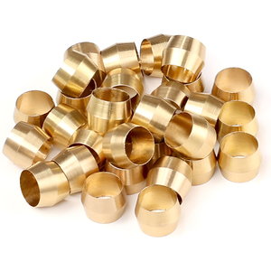 Manchon de compression plaqué haute résistance et haute pression, raccord en laiton pour systèmes de plomberie et de canalisations étanches - Product Image 1
