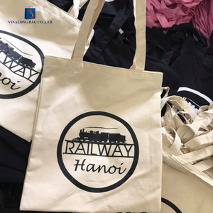 Wholesale Cotton Tote Bag Reusable Eco Friendly Shopping Bag Long Handle Zipper Custom OEM Factory Supply - Product Image 2