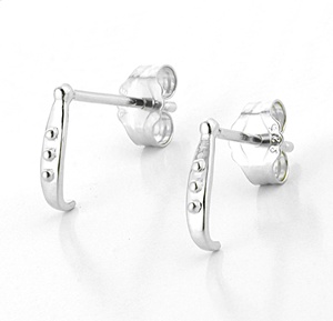 Joyería de Plata de Ley 925, pendientes simples mínimos, pendientes vermeil de oro chapados en plata para mujer - Product Image 4