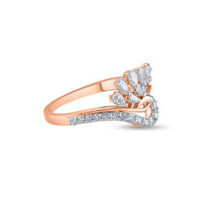 แหวนทองคำ 18K ประดับเพชรหลายเหลี่ยมทรงห่อหุ้ม พร้อมเพชรเติมเต็ม ได้รับการรับรองจาก IGI เครื่องประดับหรูสำหรับผู้หญิง - Product Image 2