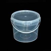 Seaux ronds en plastique transparent de qualité alimentaire pour les bonbons 1/2/3/4/5/6/8/10 litres