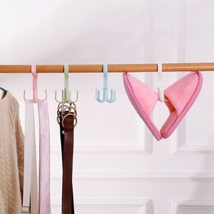 3 Pack 360 Degree Rotatable 4 Claw Wall Mount <b>Hooks</b> Self Adhesive Multi Purpose Hanging Organizer for Kitchen and Closet - Product Image 3