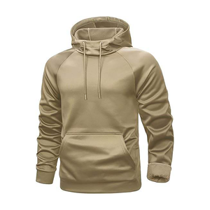 Sweat-shirt à capuche jaune pour homme, manches raglan, en polaire, décontracté, avec poches, coupe classique, pour l'automne, tricoté, couleur unie - Product Image 5