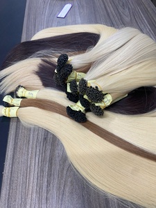 ผมเวียดนามแท้แบบ Remy Hair Double Drawn ต่อผมแบบ Pre-Bonded Keratin I Tip/ Flat tip น้ำหนัก 100 กรัม เรียบลื่นมาก ปลายผมเต็ม - Product Image 4