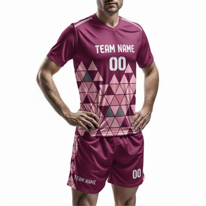 Cheap Price Jersey Football Wear Soccer Uniform for Men Team Kit Soccer Uniform Custom Made Soccer Shirt & Short - Product Image 1