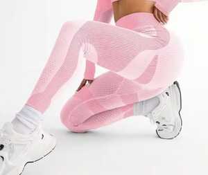 High Waist Full Length Knitted <b>Leggings</b> Stretchy Breathable Compression Sporty Solid <b>White</b> <b>Women's</b> All Seasons - Product Image 5