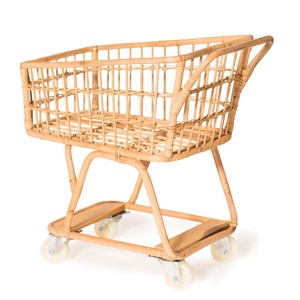 Carritos de Supermercado de Ratán Hechos a Mano, Carrito de Compras Ecológico y Natural para Niños Pequeños, Proveniente de Vietnam - Product Image 6
