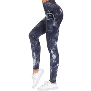 Leggings de yoga pour femmes à taille élastique, modèle récent, fabriqués en usine, sans couture, respirants, avec logo personnalisé - Product Image 4