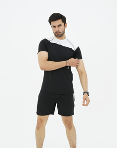 Premium Men Oversized TShirt and Shorts <b>Set</b> Crew Neck Quick Dry Cotton Blend Casual Summer Athletic Wear Streetwear Matching <b>Set</b> - Product Image 4